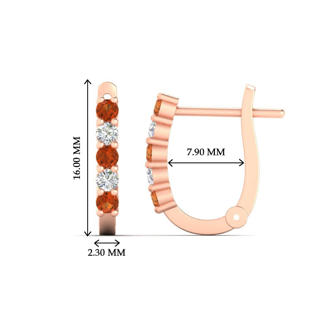 Half Carat Small Hoop Earrings