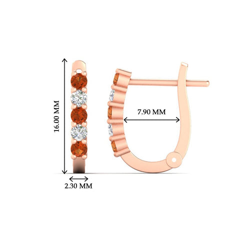Half Carat Small Hoop Earrings