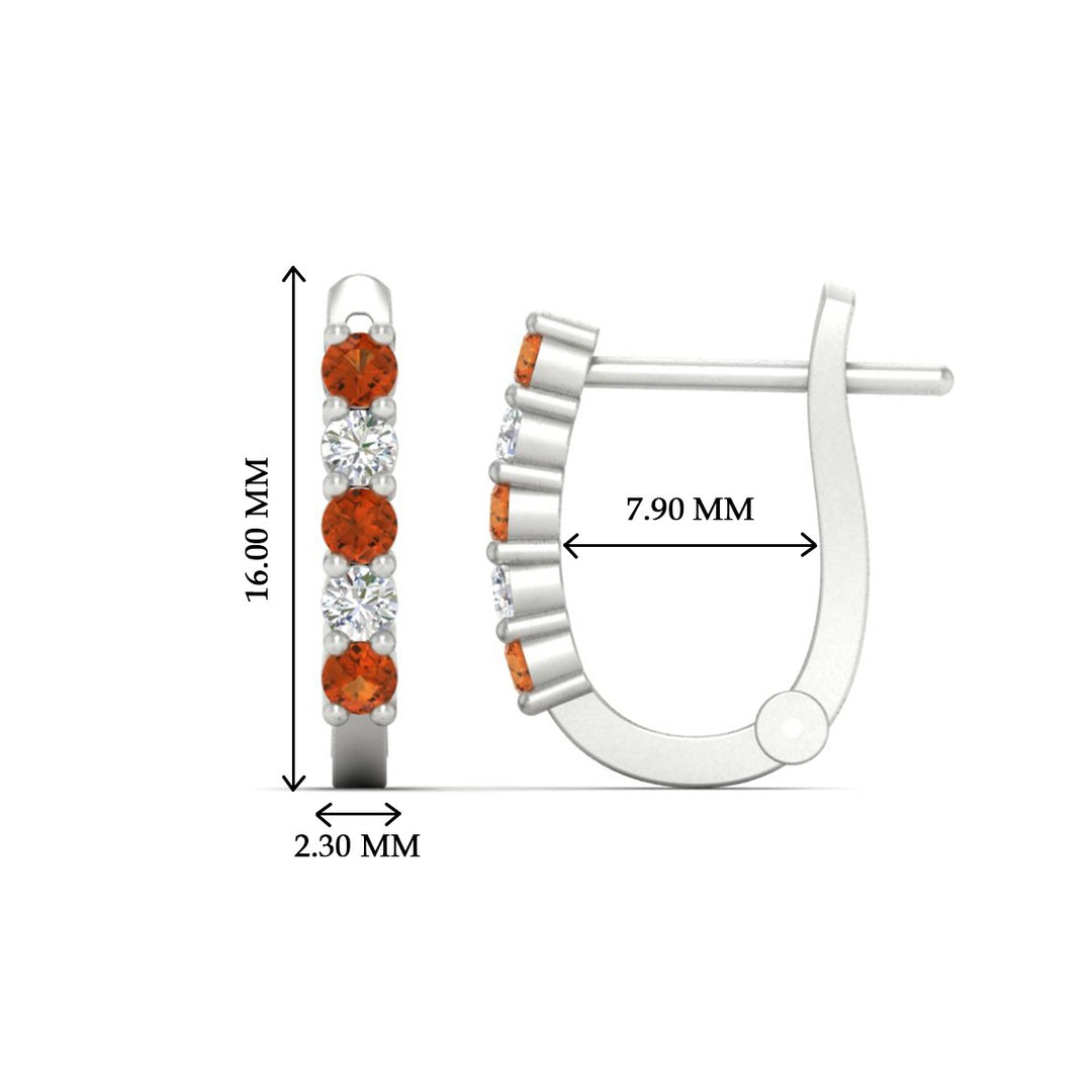 Half Carat Small Hoop Earrings