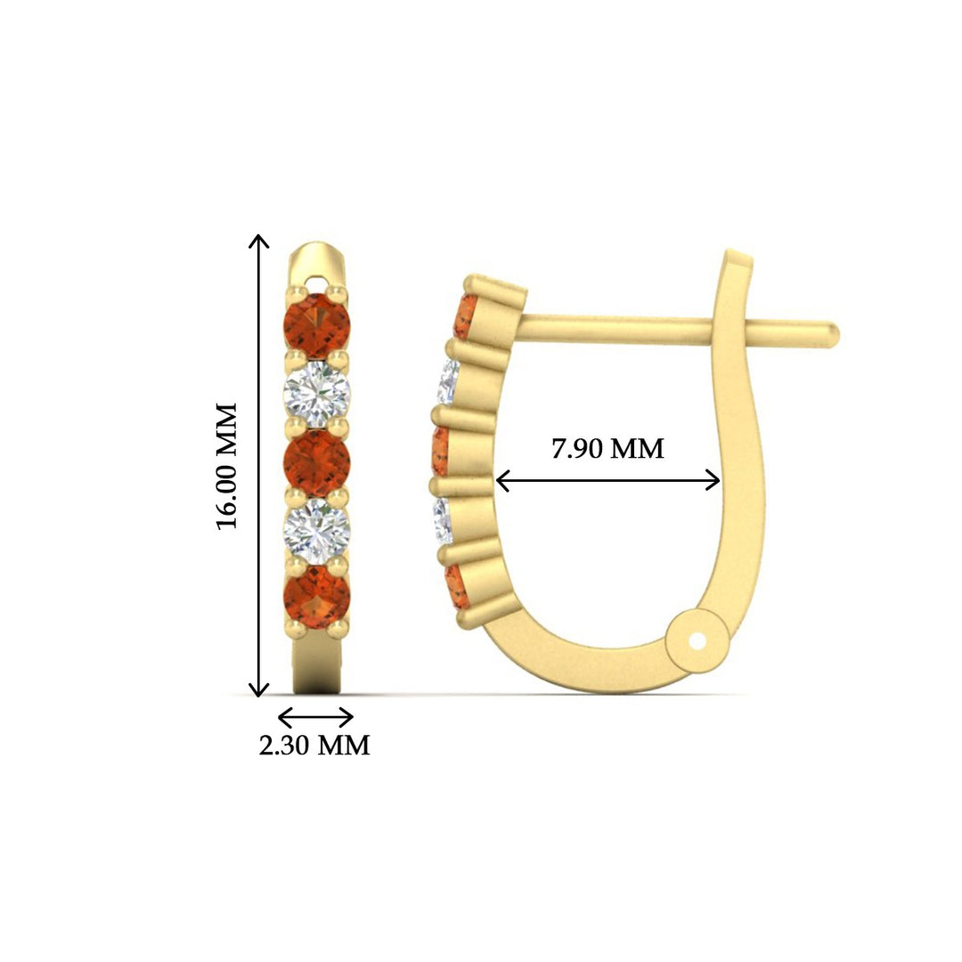 Half Carat Small Hoop Earrings