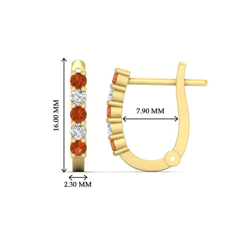 Half Carat Small Hoop Earrings