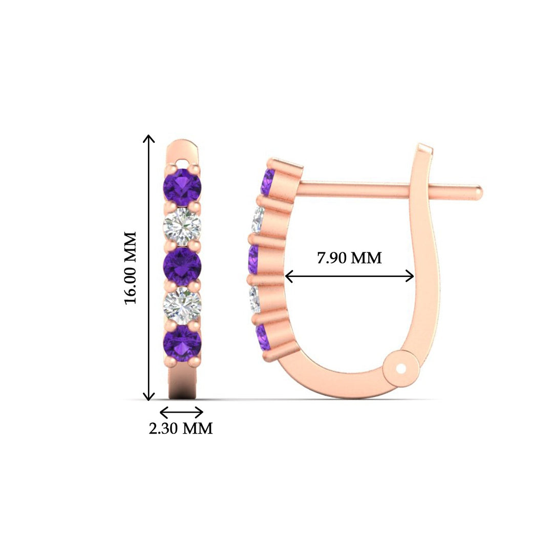 Half Carat Small Hoop Earrings