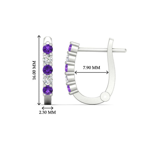 Half Carat Small Hoop Earrings