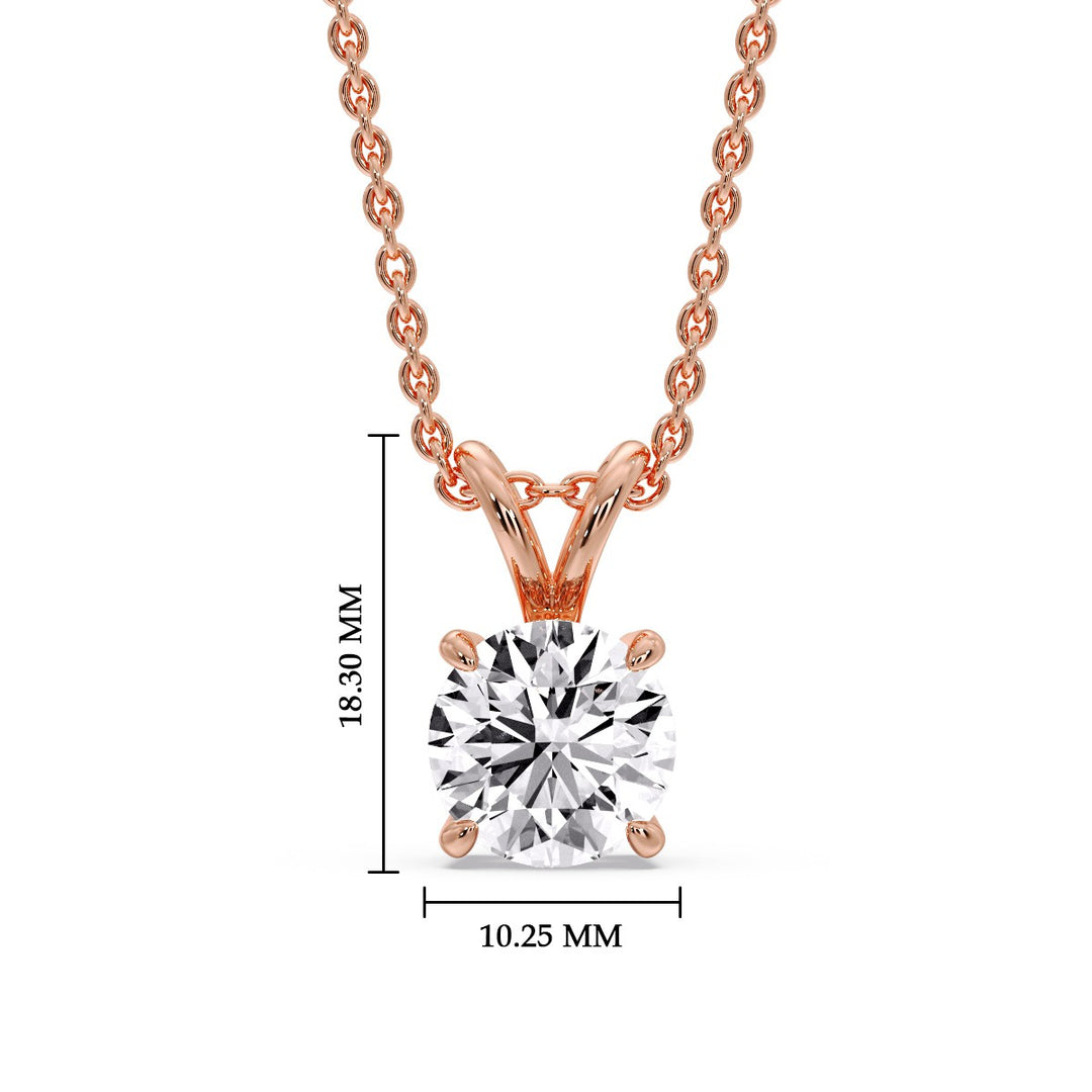 Round 4 Prong Solitaire Pendant