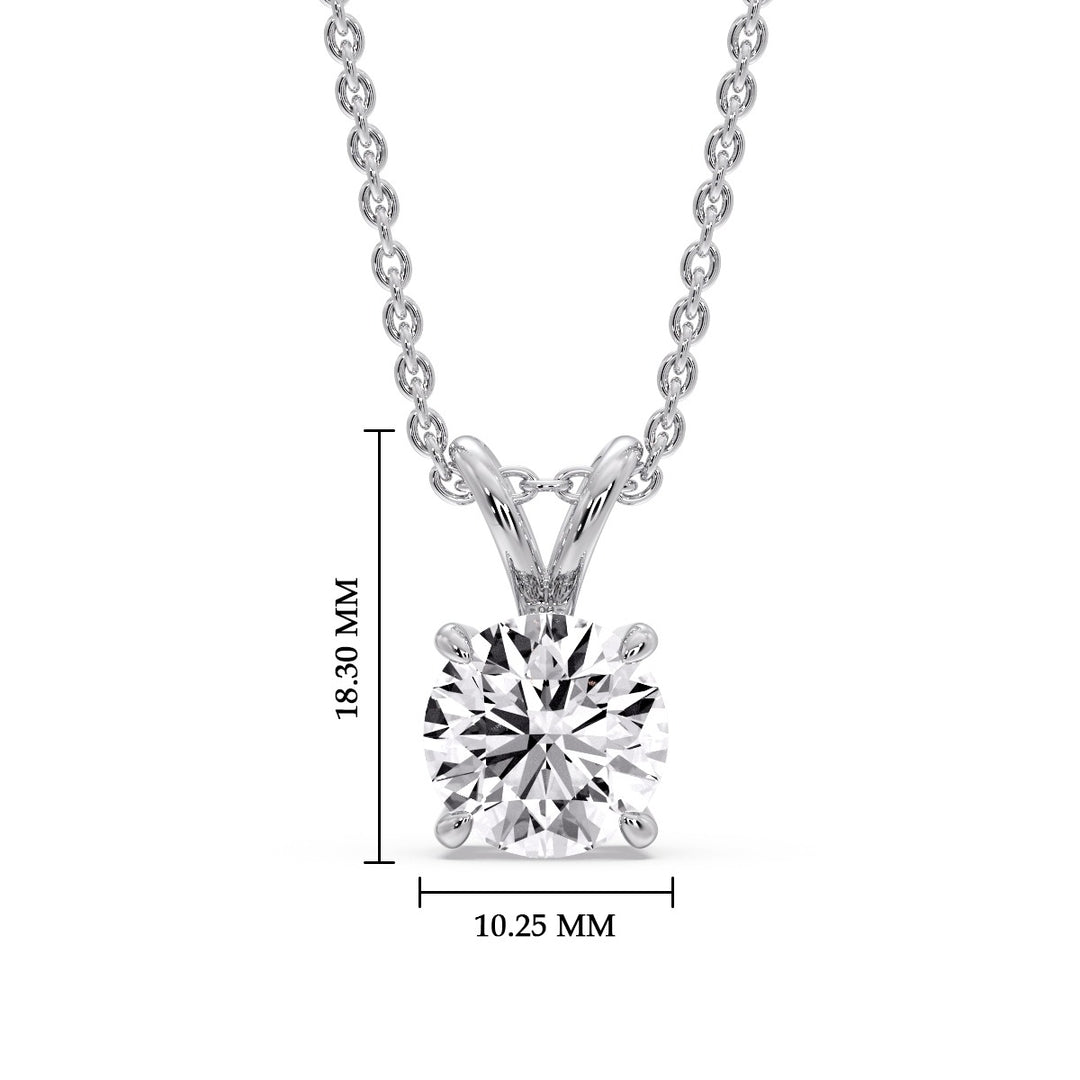 Round 4 Prong Solitaire Pendant