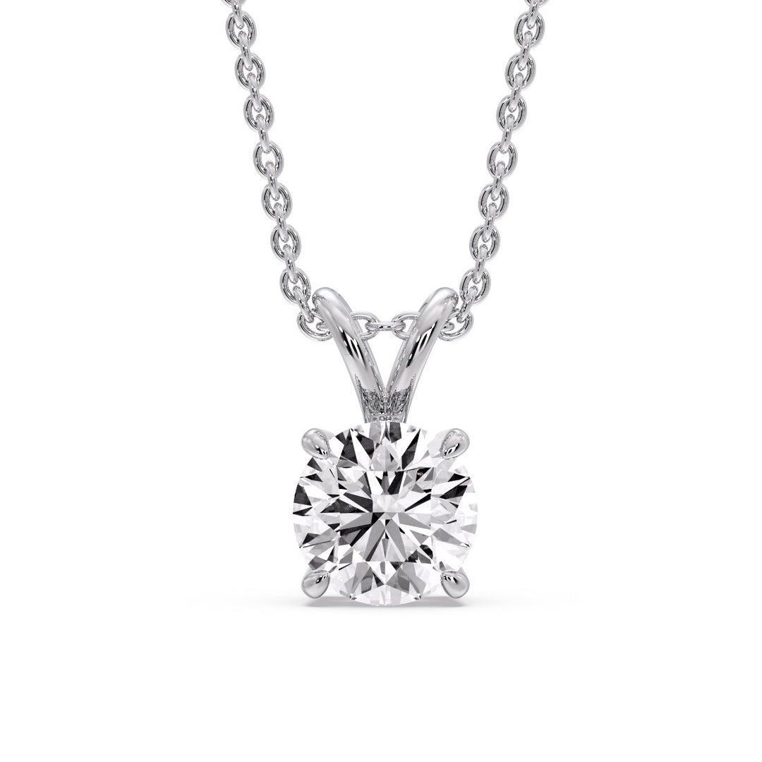 Round 4 Prong Solitaire Pendant