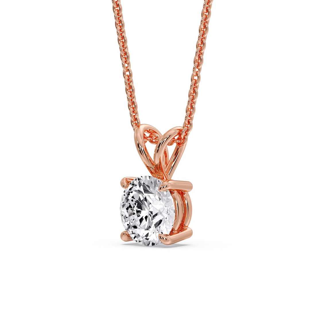 Round 4 Prong Solitaire Pendant
