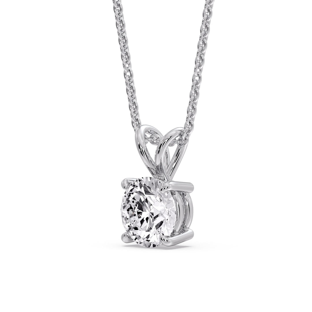 Round 4 Prong Solitaire Pendant