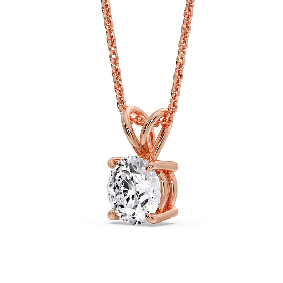 Round 4 Prong Solitaire Pendant