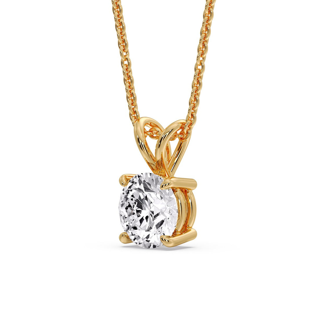 Round 4 Prong Solitaire Pendant