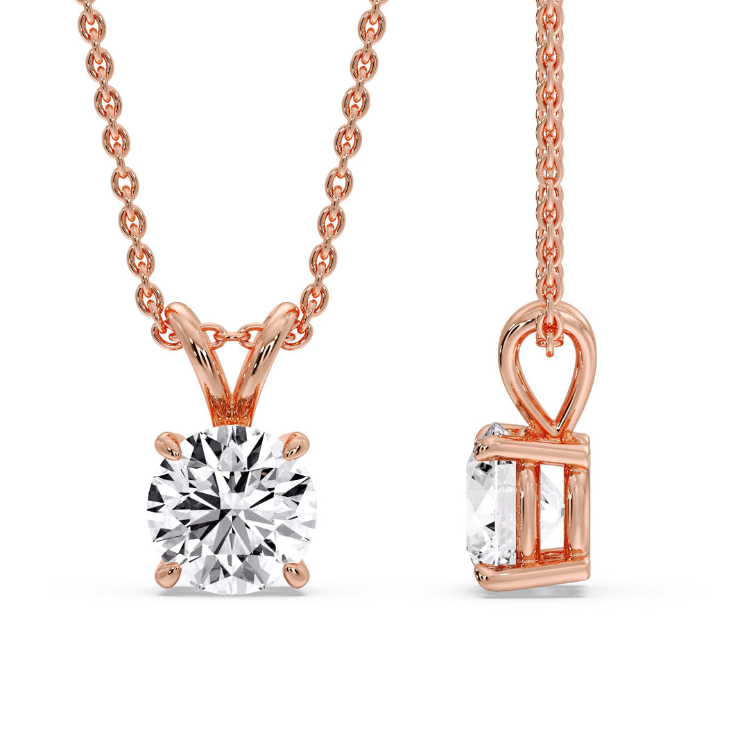 Round 4 Prong Solitaire Pendant