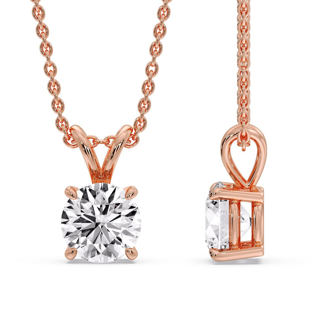 Round 4 Prong Solitaire Pendant