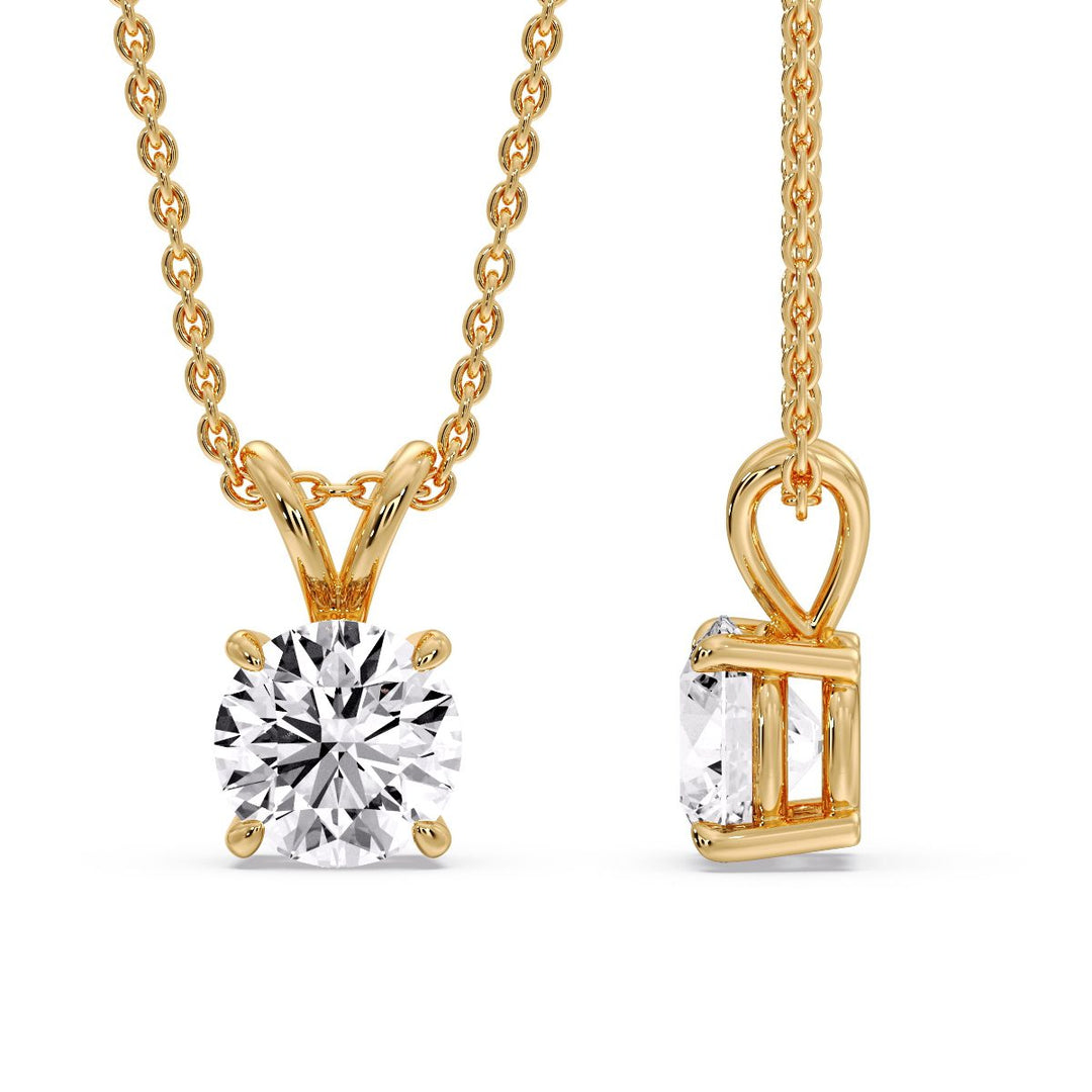 Round 4 Prong Solitaire Pendant