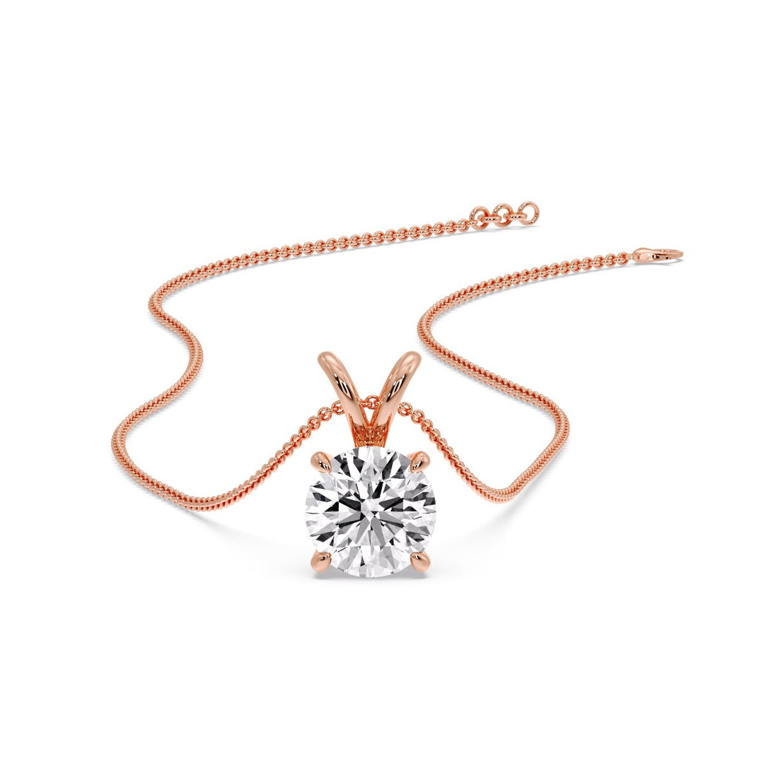 Round 4 Prong Solitaire Pendant