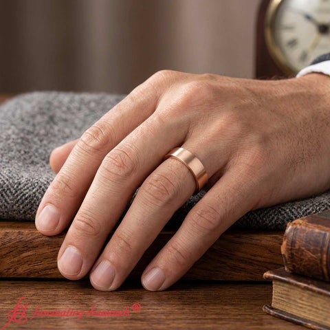 5 mm Flat Gold Wedding Band