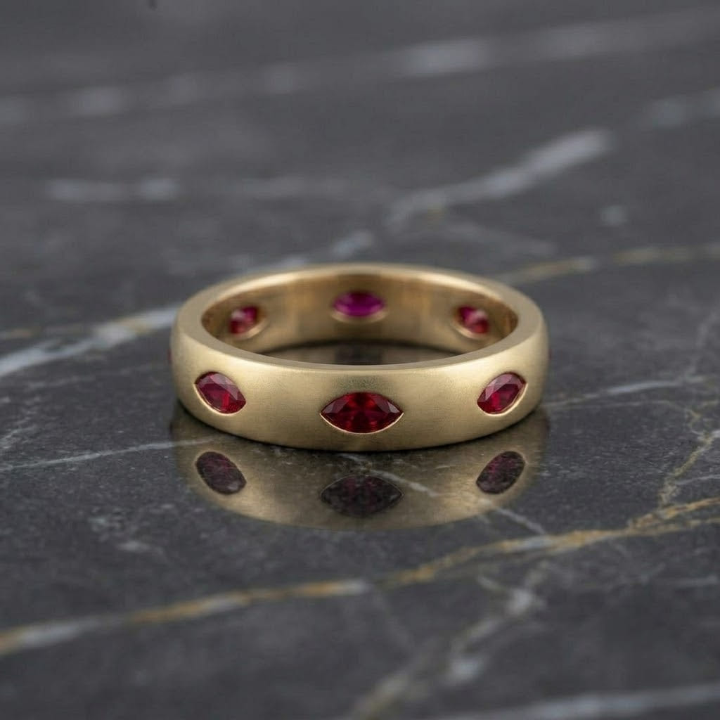 Flush Set Ruby Band
