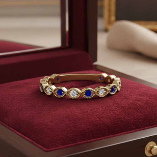 Diamond and Sapphire Wedding Bands: The Best of Both Worlds