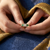 Load image into Gallery viewer, Princess Cut Floral Vine Lab Grown Engagement Ring