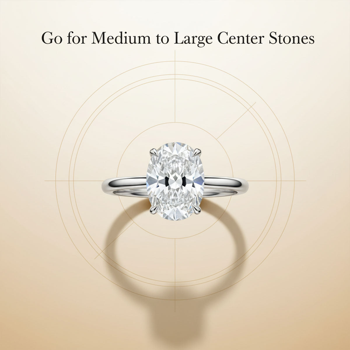 Go for Medium to Large Center Stones