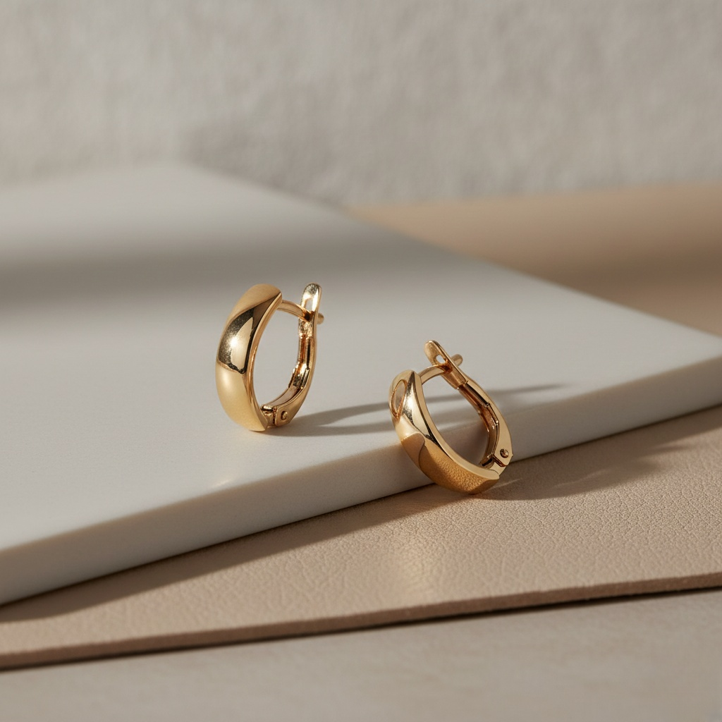 Gold Lever Back Earrings