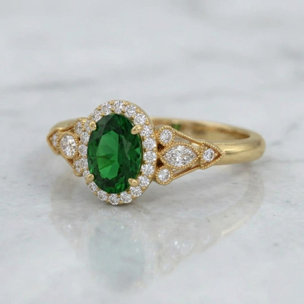 The Meaning Behind Green Emerald Engagement Rings