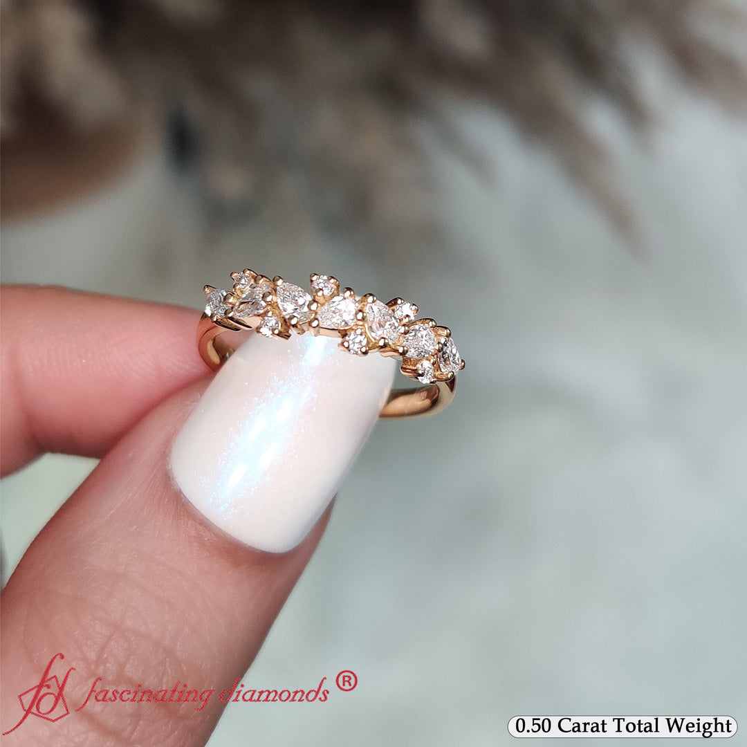 Half-Carat-Pear-Diamond-Anniversary-Wedding-Band-In-18k-Yellow-Gold-FD9174B-0.50_CT-1