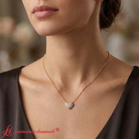 Heart Cluster Diamond Pendant