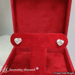 Load image into Gallery viewer, Heart-diamond-bezel-stud-earring-2-carat-in-14k-yellow-gold-fd-ear10516ht-3