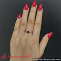 Thumbnail 5 - Heart-shape-twisted-ruby-engagement-ring-in-white-gold-fdens9127-5