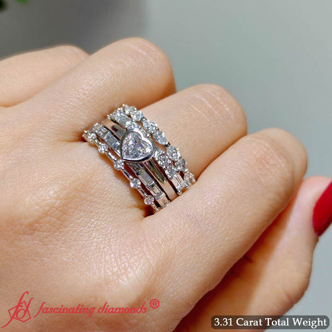 Heart-solitaire-ring-with-stacked-diamond-band-in-white-gold-FD10148-6