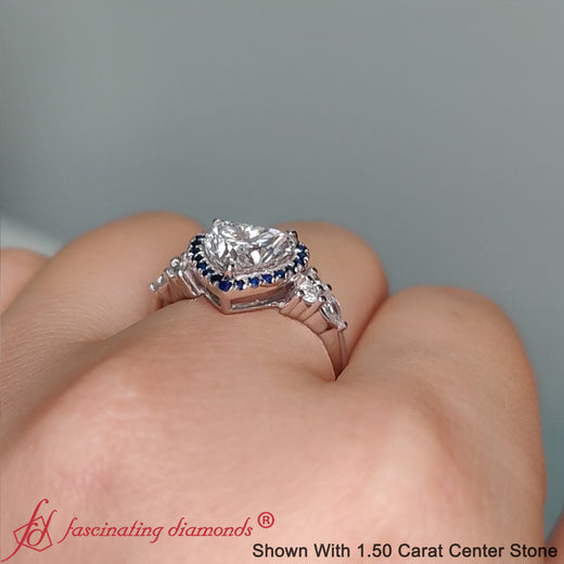 HeartShapedHaloClusterAccentSapphireLabDiamondEngagementRingIn18KWhiteGold-FD10512R-7