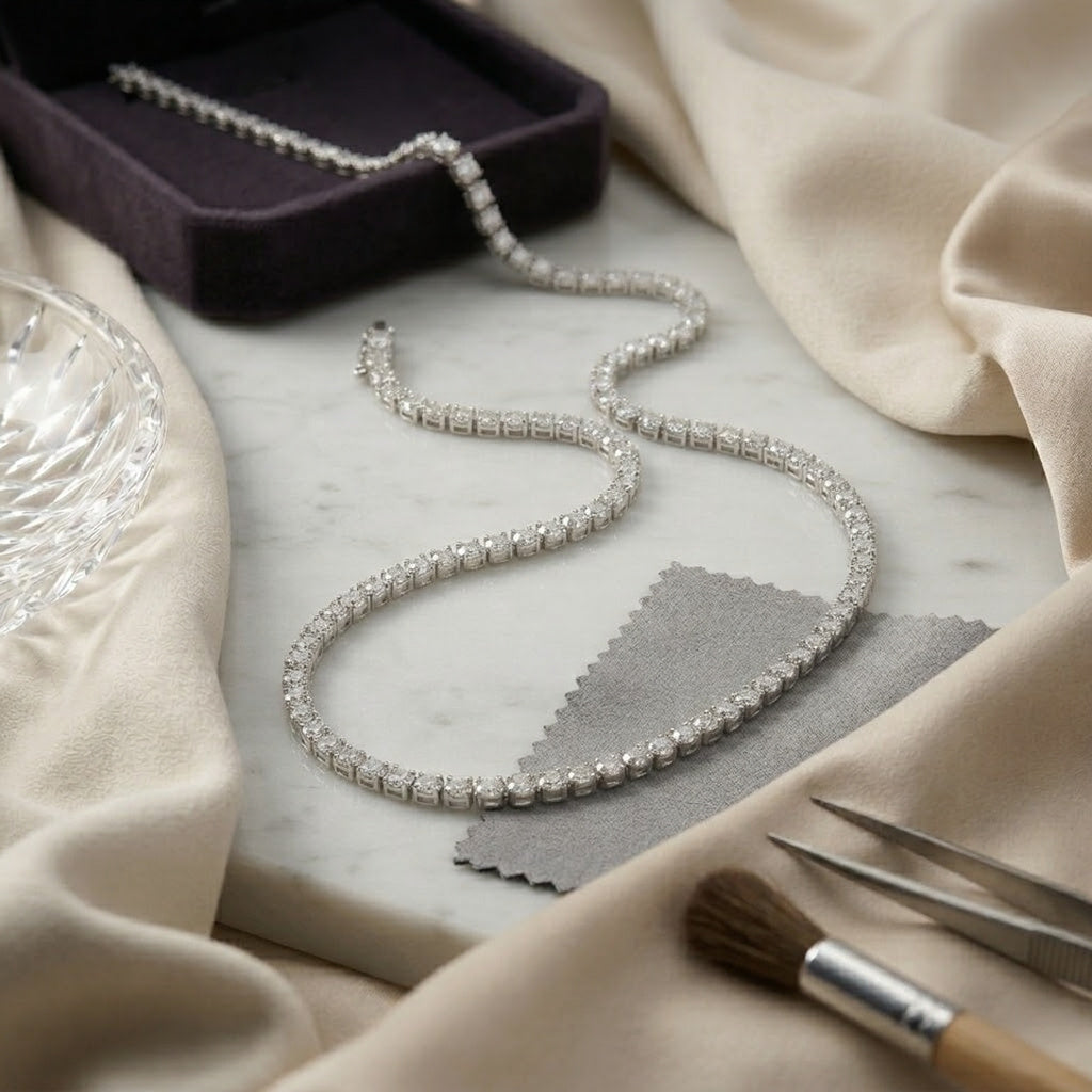 How to Care for a Diamond Tennis Necklace