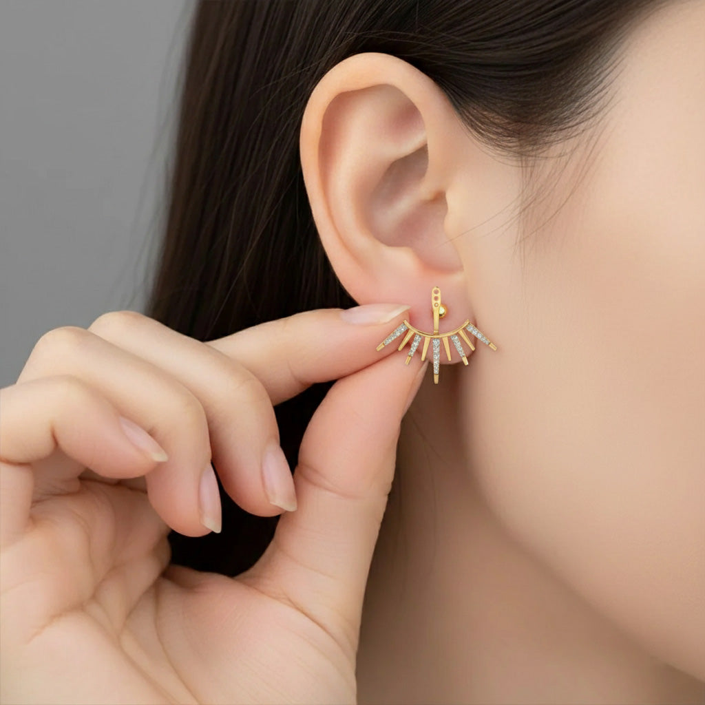 How to were a earring jacket.