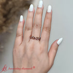 Load image into Gallery viewer, Infinity-Wedding-Band-With-Black-Diamond-In-Rose-Gold-FD1122B-FI-RG.jpg
