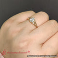 Thumbnail 3 - Irish-Split-Pear-Solitaire-Diamond-Ring-In-14K-Yellow-Gold-FD9286R-2