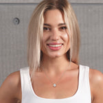 Load image into Gallery viewer, Round Cluster Disc Diamond Necklace