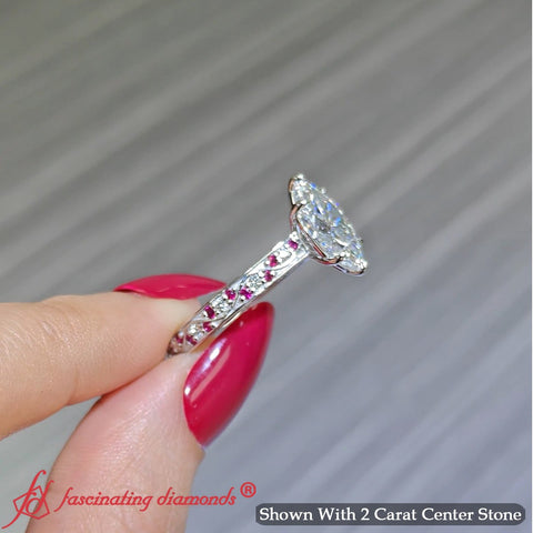 Marquise-cut-antique-filigree-diamond-ring-with-pink-sapphire-in-14K-white-gold-FDENS3543R-3