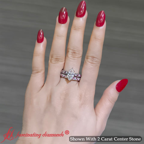 Marquise-cut-antique-filigree-wedding-ring-set-with-pink-sapphire-in-white-gold-FDENS3543-1