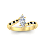 Load image into Gallery viewer, Marquise-cut-diamond-swirl-channel-set-black-diamond-wedding-ring-in-yellow-gold-FDENS4028MQRGBLACKANGLE5-NL-YG.jpg?v=1754995922