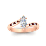 Load image into Gallery viewer, Marquise-cut-diamond-swirl-channel-set-ruby-wedding-ring-in-rose-gold-FDENS4028MQRGRUDRANGLE5-NL-RG.jpg?v=1754995919