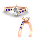 Load image into Gallery viewer, Marquise-cut-diamond-swirl-channel-set-sapphire-wedding-ring-in-rose-gold-FDENS4028MQRGSABLANGLE3-NL-RG.jpg?v=1754995914