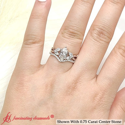Marquise-shaped-leaf-accent-vine-leaf-lab-diamond-bridal-set-with-blue-sapphire-in-14K-white-gold-fd8300-b3-12