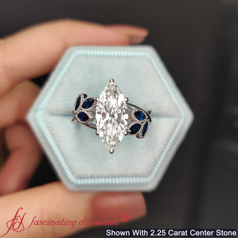 Marquise_Sapphire_Bezel_Set_Nature_Inspired_Marquise_Cut_Lab_Diamond_Engagement_Ring_In_14K_White_Gold-FD10962R-2