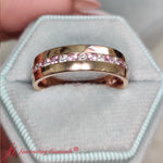 Load image into Gallery viewer, Mens_Channel_Lab_Diamond_Wedding_Band_With_Pink_Sapphire_In_18K_Rose_Gold-FDM8040B-3
