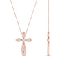 Load image into Gallery viewer, Modern-pave-set-cross-diamond-pendant-in-rose-gold-FDPD10871ANGLE2-NL-RG