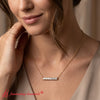 Load image into Gallery viewer, Modern-princess-diamond-horizontal-bar-pendant-in-14K-white-gold-FDPD8420