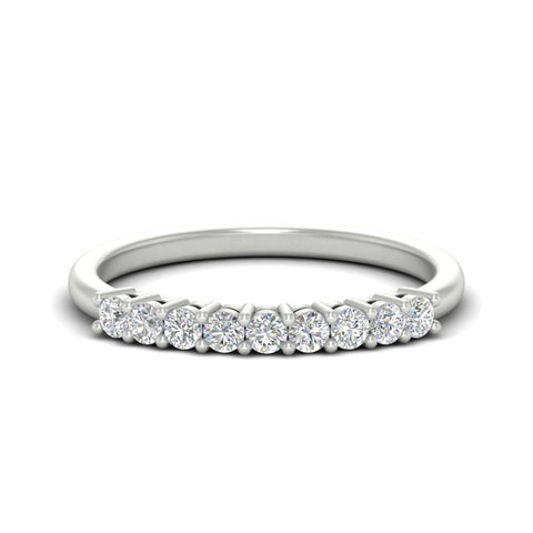 Nine-Stone-forever-band-ring-0.25 ct-in-white-gold