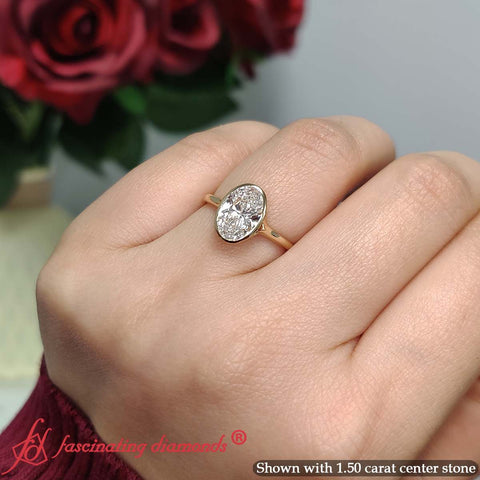Oval-shaped-bezel-set-split-shank-diamond-ring-in-14k-yellow-gold-FD11229OVR-2