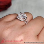 Load image into Gallery viewer, Pave-split-shank-halo-diamond-ring-in-white-gold-fd9979ror-3ct-2