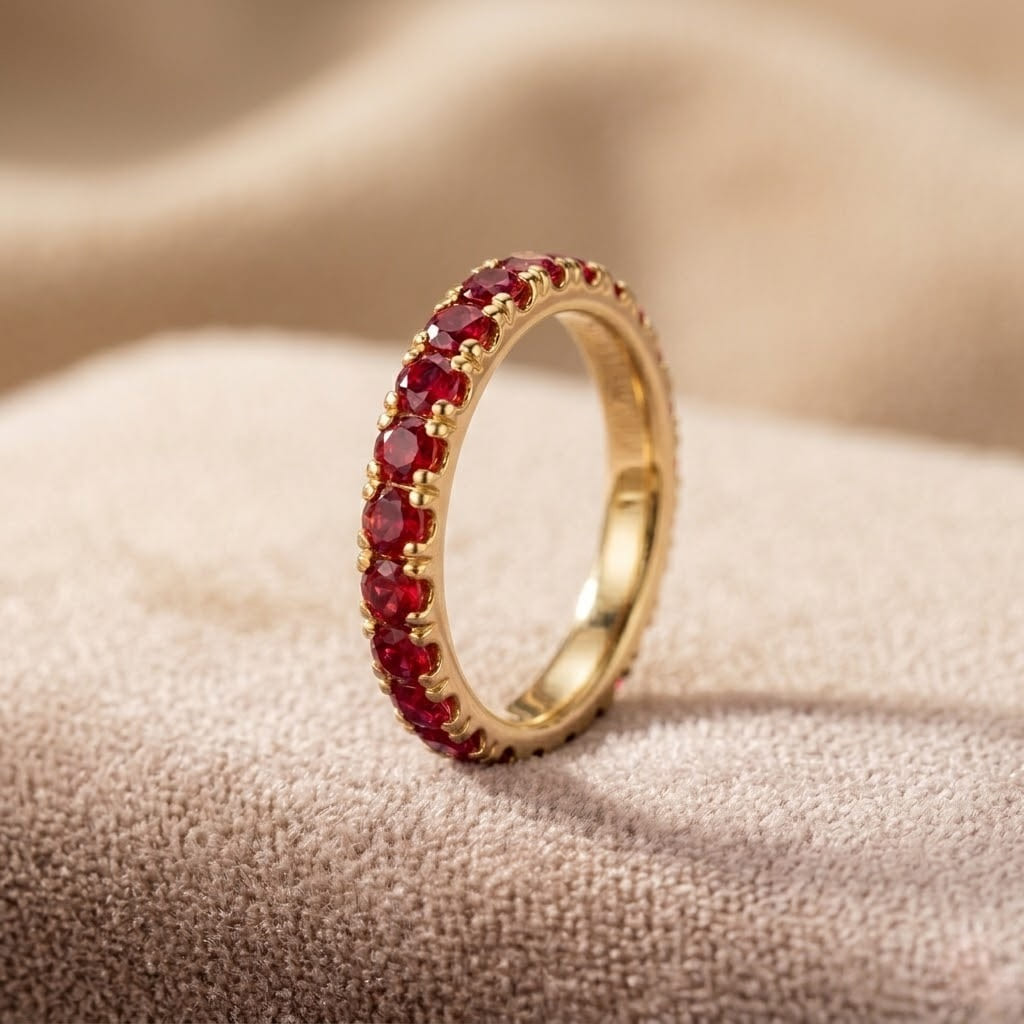 Pavé Set Ruby Band
